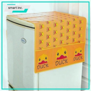 Khăn vải trùm che tủ lạnh tấm phủ tủ lạnh chống bụi có túi 2 bên đựng đồ