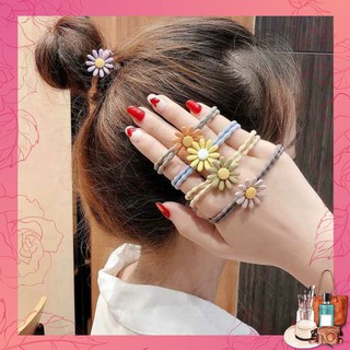 Dây buộc tóc,dây chun cột tóc hoa cúc nhiều màu hot trend Gommiecorner
