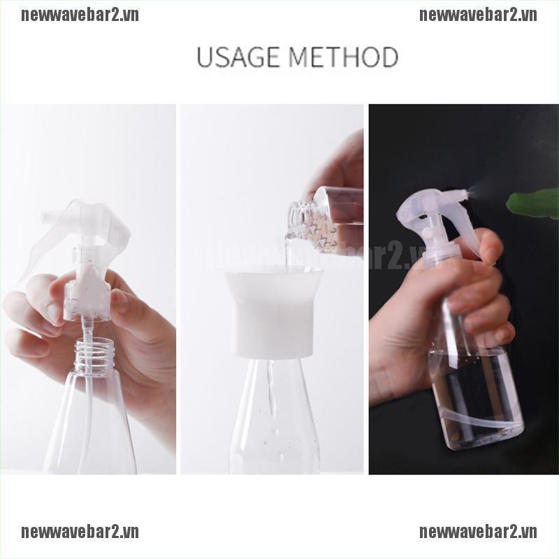 (Hàng Mới Về) Chai Nhựa Trong Suốt Dung Tích 200ml Đựng Dung Dịch Làm Tóc Tiện Lợi