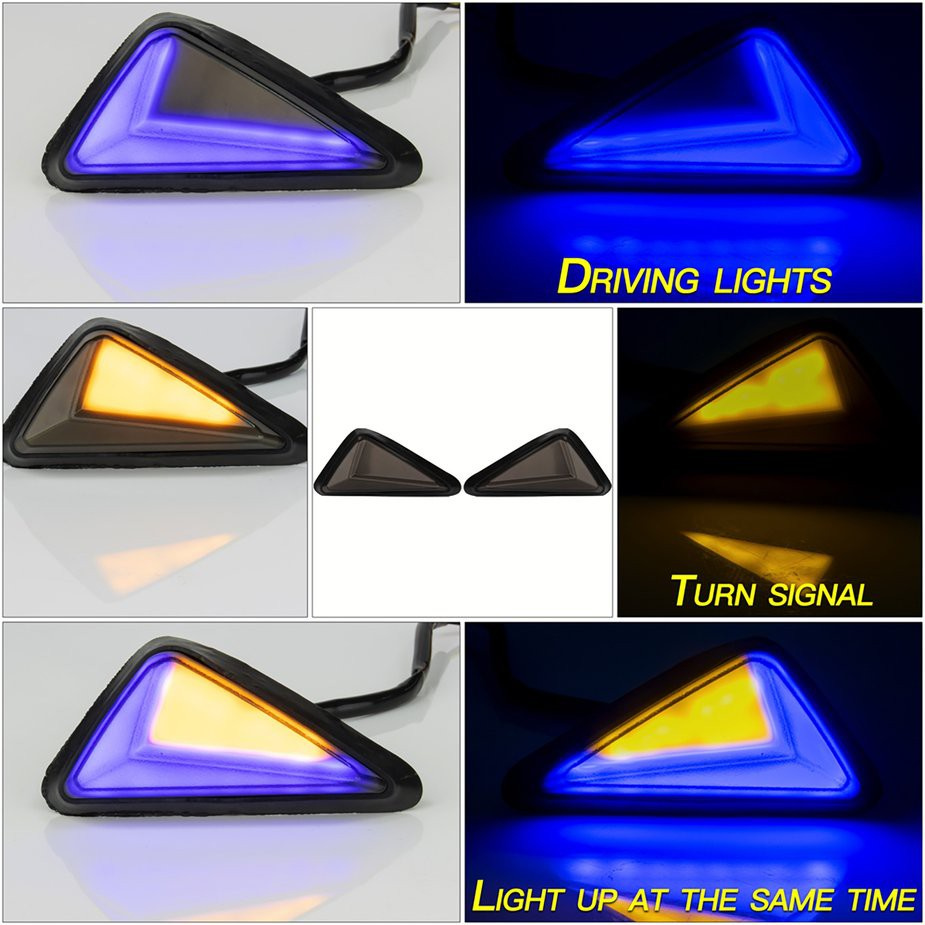 Cặp đèn xi nhan hình tam giác chuyên dụng cho xe mô tô