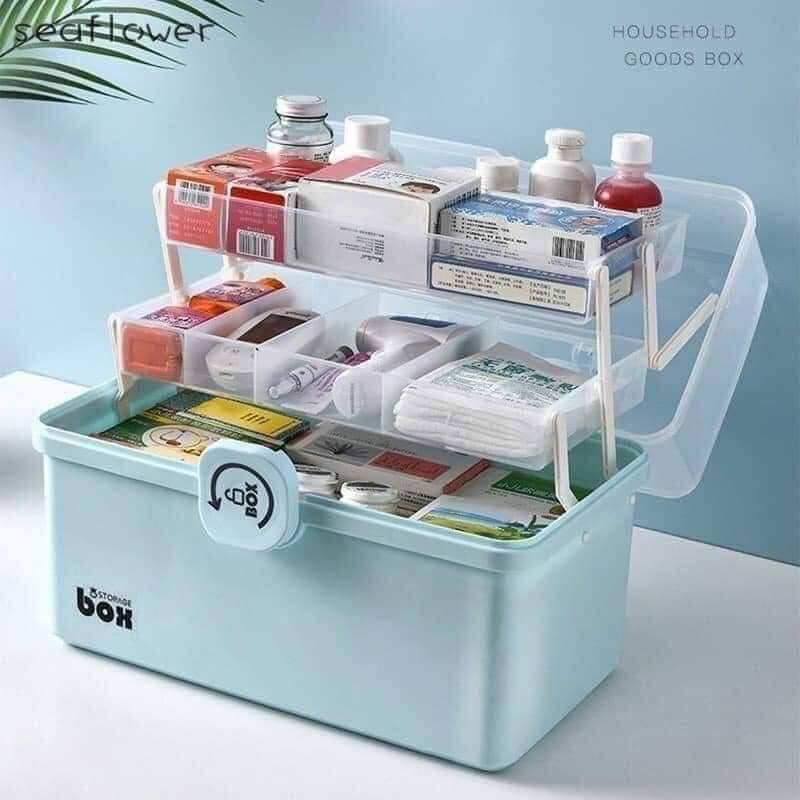 HỘP ĐỰNG THUỐC SEKA 3 TẦNG CÓ KHÓA TIỆN LỢI
