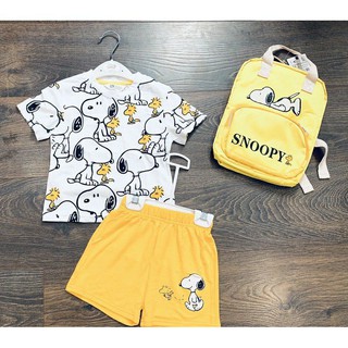 Bộ hè HM Snoopy vàng xuất dư cho bé 18m-6y
