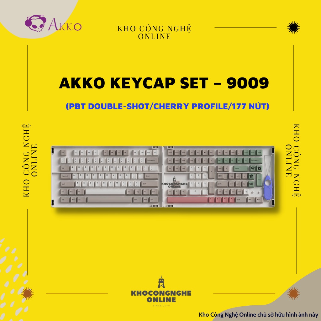 AKKO Keycap set – 9009 (PBT Double-Shot/Cherry profile/177 nút)
