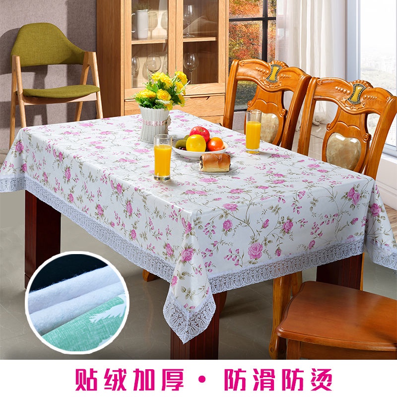 Khăn Trải Bàn Vải Nhung Dày Chống Trượt Thời Trang