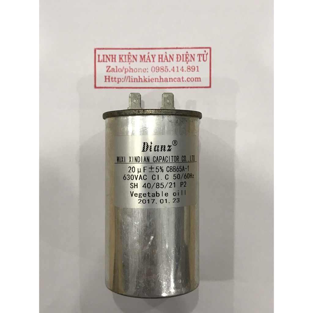 Tụ 20UF/ 630VAC Tháo Máy