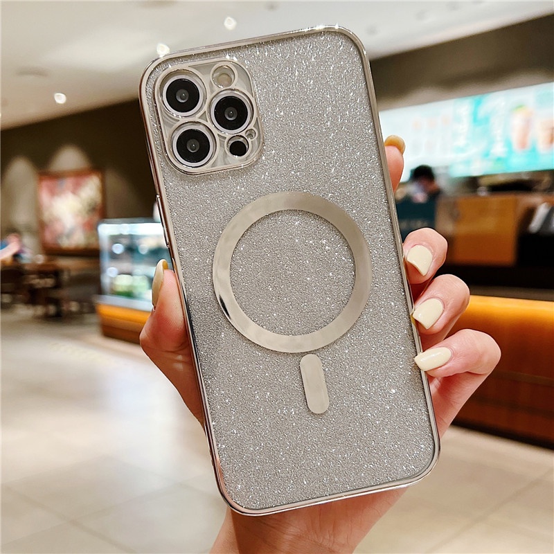 Ốp Điện Thoại Mềm Mạ Vàng/Bạc 6D Sang Trọng Cho Iphone 13 12 11 Pro MAX XR X XS MAX