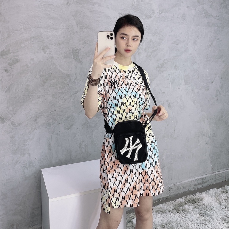 [ĐẸP RẺ NHẤT SHOPEE] Túi đeo chéo NY nam nữ , Minibag M.L.B Monogram nhiều màu XUẤT DƯ FULL TEM TAG