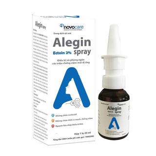 ALEGIN SPRAY dung dịch xịt làm giảm và phòng ngừa VIÊM MŨI DỊ ỨNG chứa ECTION không CORTICOID, CHẤT CO MẠCH, CHỐNG VIÊM