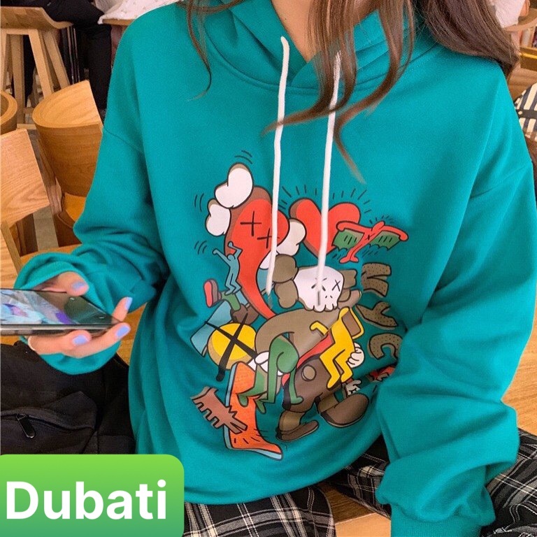 ÁO KHOÁC NỈ HOODIE NAM NỮ FROM RỘNG TAY DÀI KWASS CHẤT VẢI DÀY MỊN CAO CẤP- DUBATI FASHION