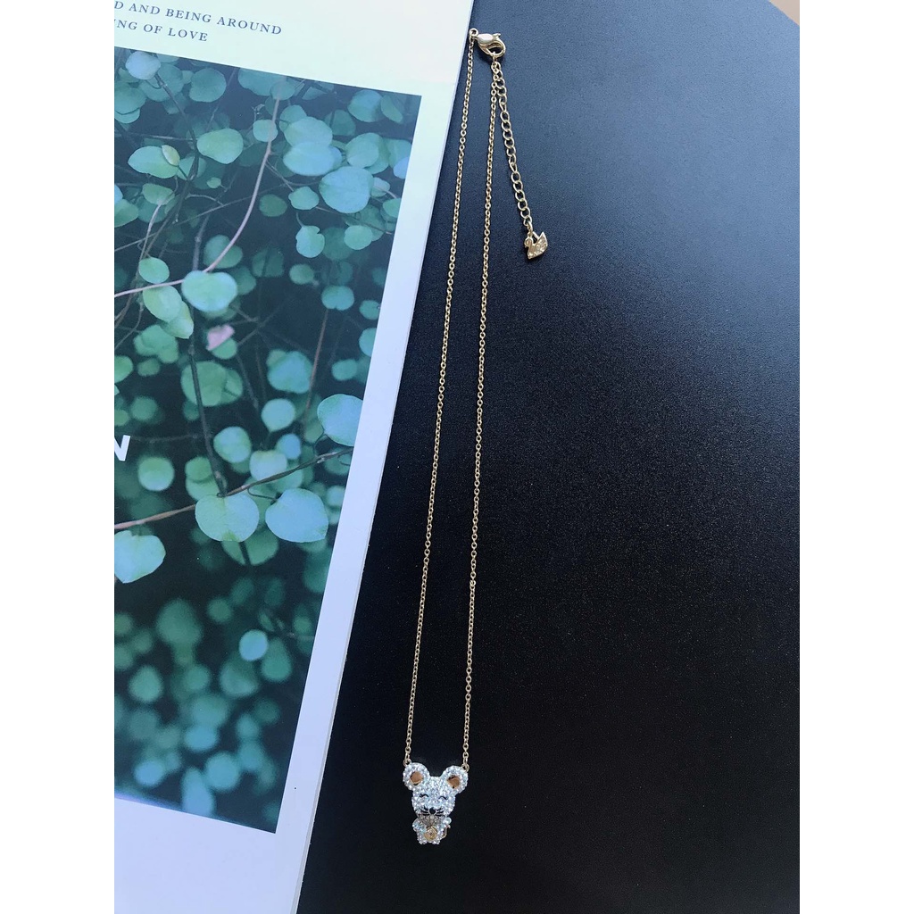 FREE SHIP Dây Chuyền Nữ WILLFAN Cute Mouse Full of Playfulness Fresh Color Necklace Crystal FASHION cá tính Trang sức trang sức đeo THỜI TRANG