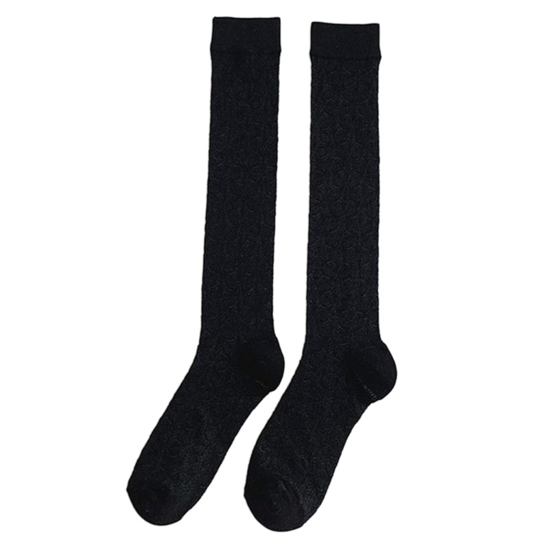 Youyo Vớ Lưới Dài Qua Gối Siêu Mỏng Họa Tiết Hình Học Rỗng Phong Cách Lolita Cho Nữ