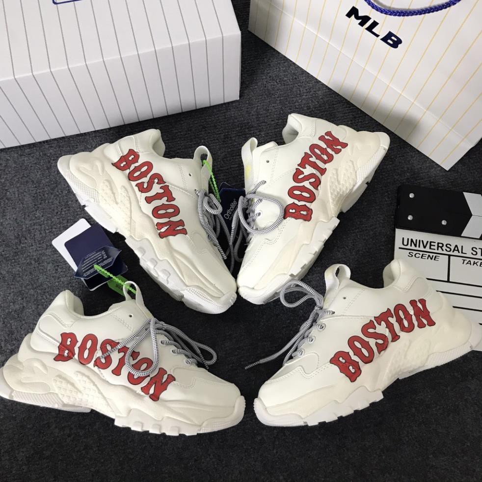 Giày Sneaker Mlb Boton, Giày Thể Thao Boston Da Bò Cao Cấp Đế Cao Tăng Chiều Cao Hot Trend 2021 - LuxurySneaker