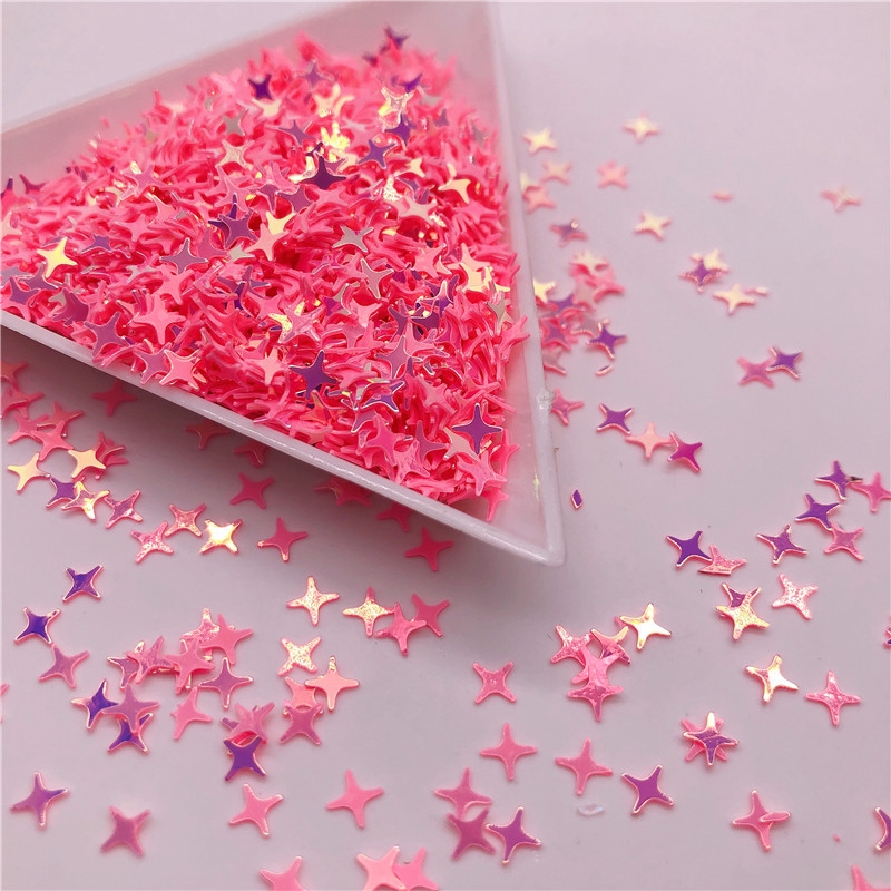 Túi 10g Hạt Kim Cương Hình Ngôi Sao 4mm 4 Điểm Dùng Trang Trí Móng Tay DIY