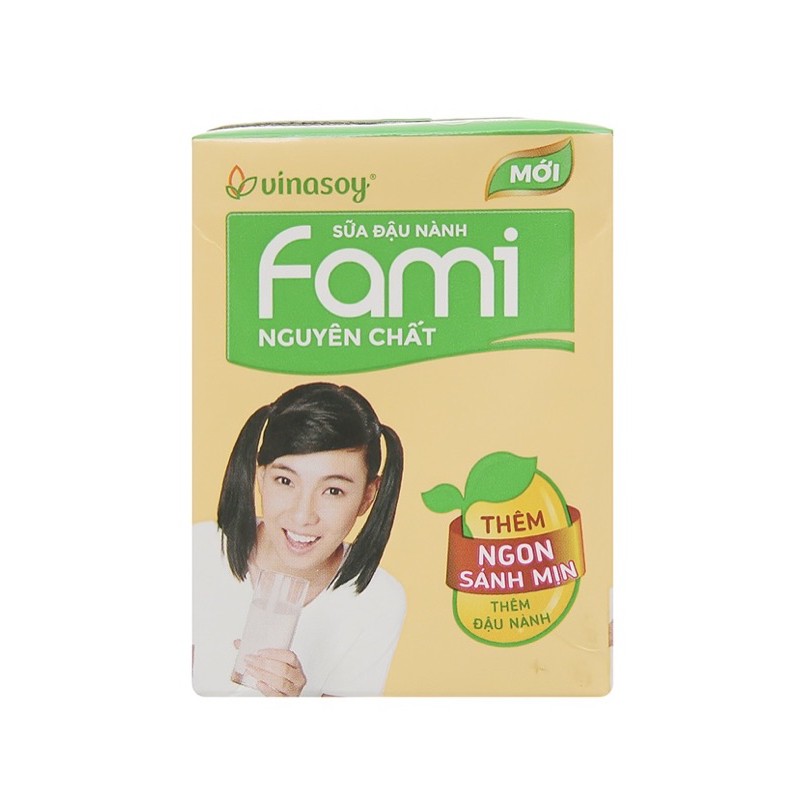 VỈ SỮA ĐẬU NÀNH FAMI NGUYÊN CHẤT/ CANXI 6x200ML