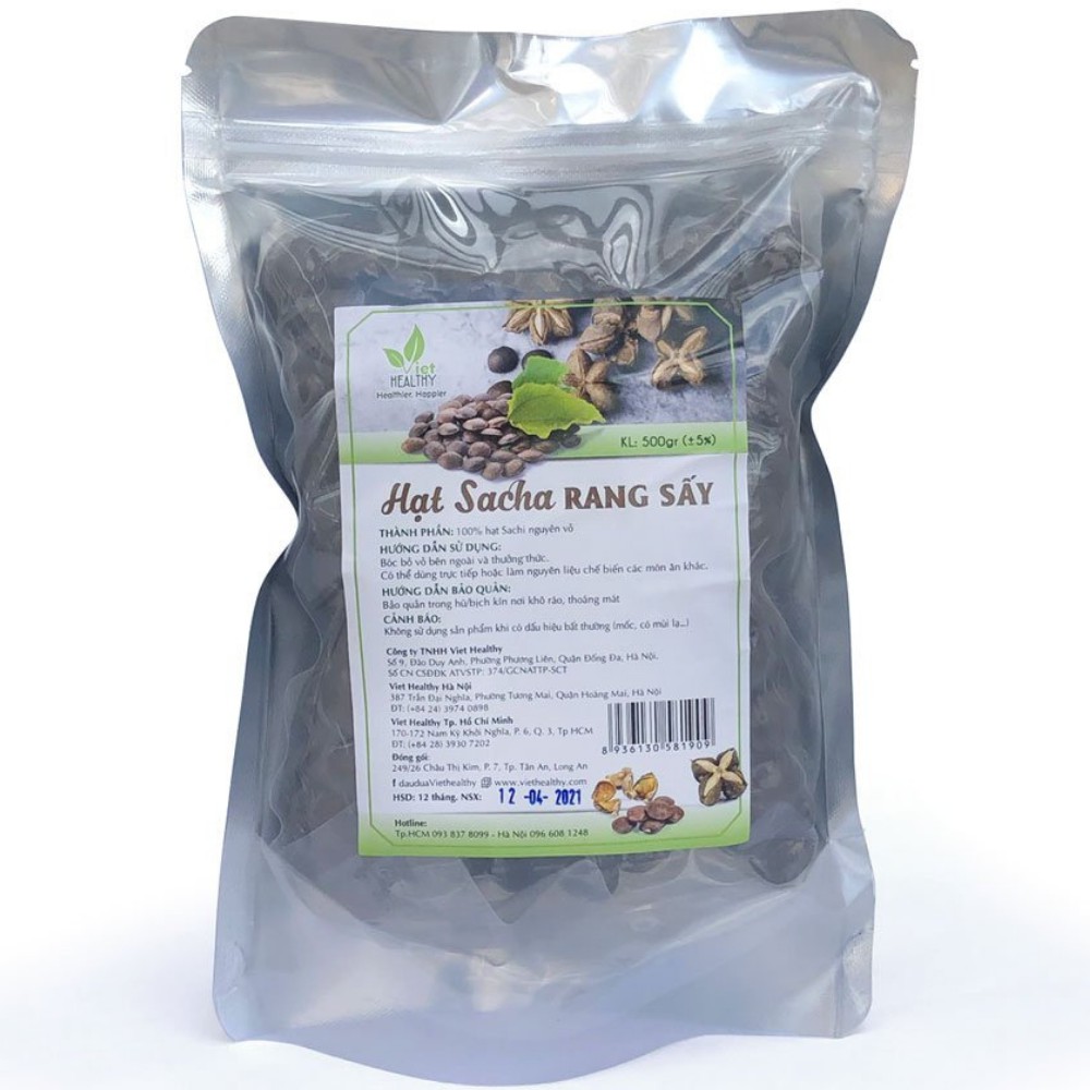 Hạt Sacha Inchi nguyên vỏ sấy 500gr Viethealthy