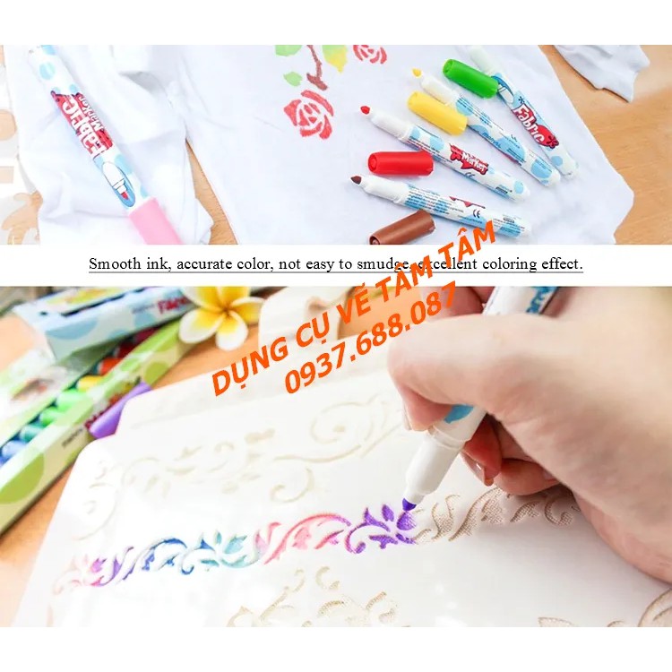 [ TÂM TÂM ]-Bút Vẽ Vải Không Phai Màu Marvy 560 bán lẻ theo màu-