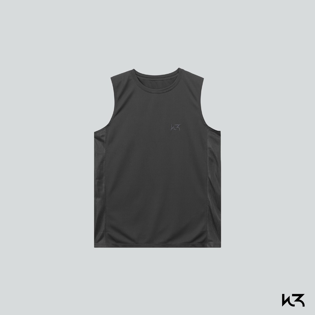 Áo Ba Lỗ Nam Whistl3 Logo Mesh Tanktop màu đen, xám