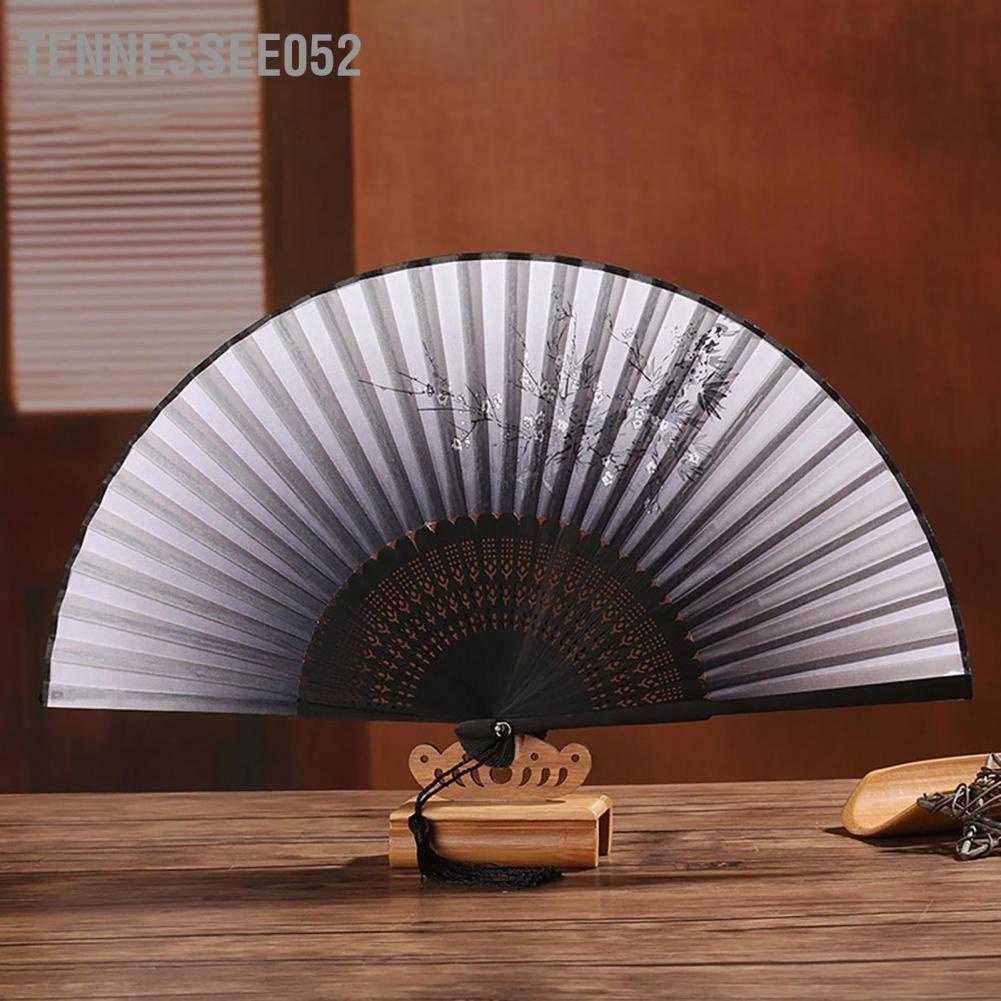 Tennessee052 Folding Bamboo Hand Tassels Fan Summer Hot Day Cooling Tool Prop Gift Decoration