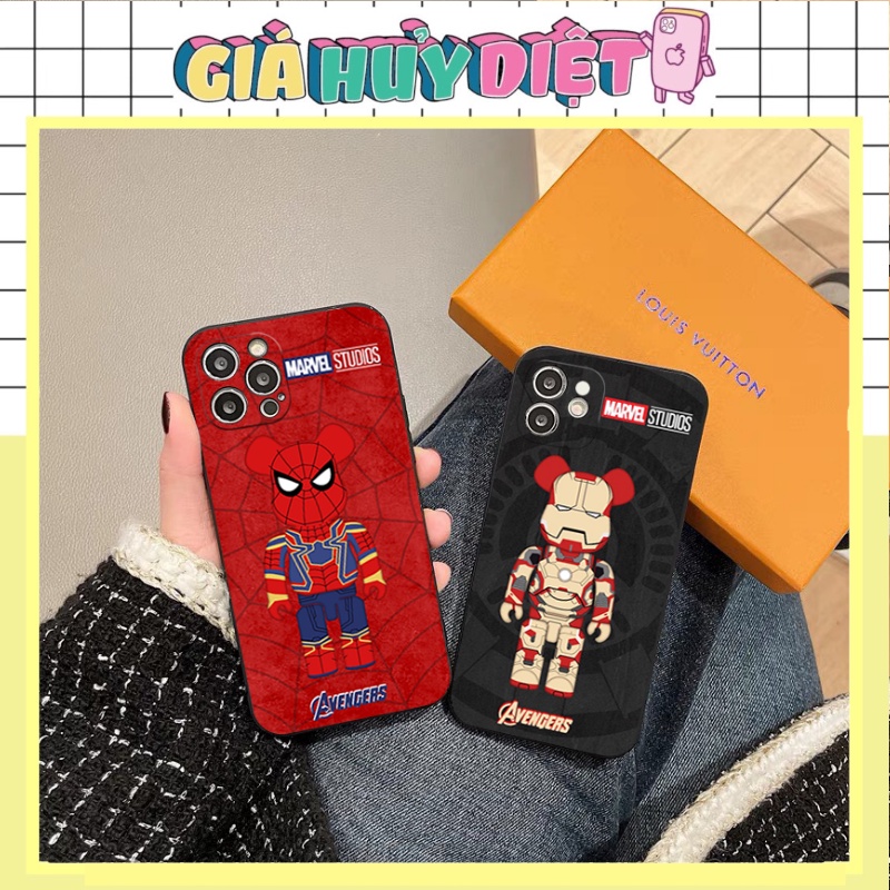 Ốp lưng iphone Avenger Iron Man, Spider Man x Kaws