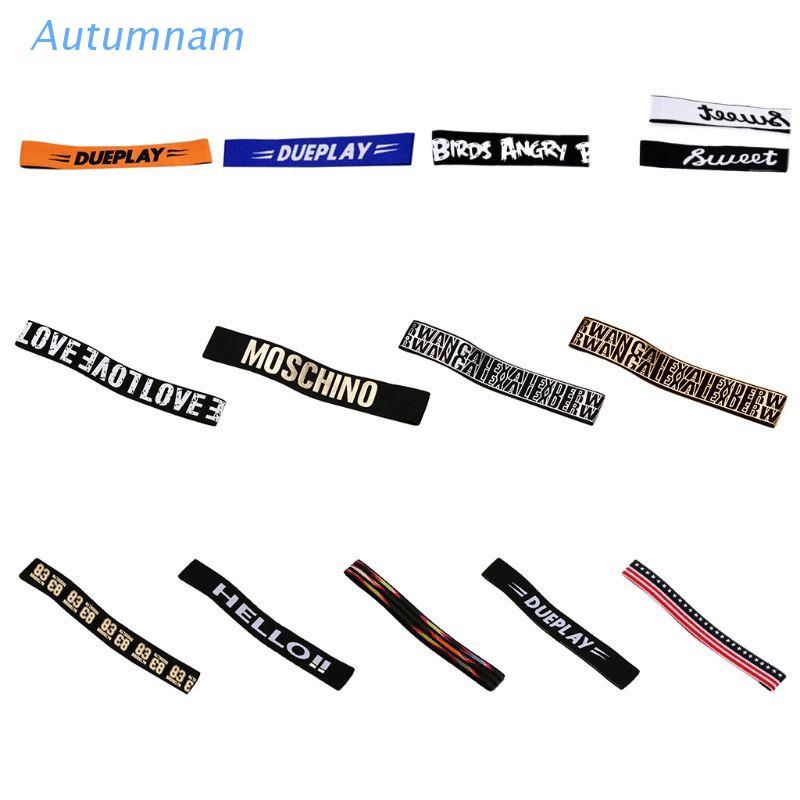 Băng đô cài tóc co giãn in chữ phong cách thể thao cho nam và nữ