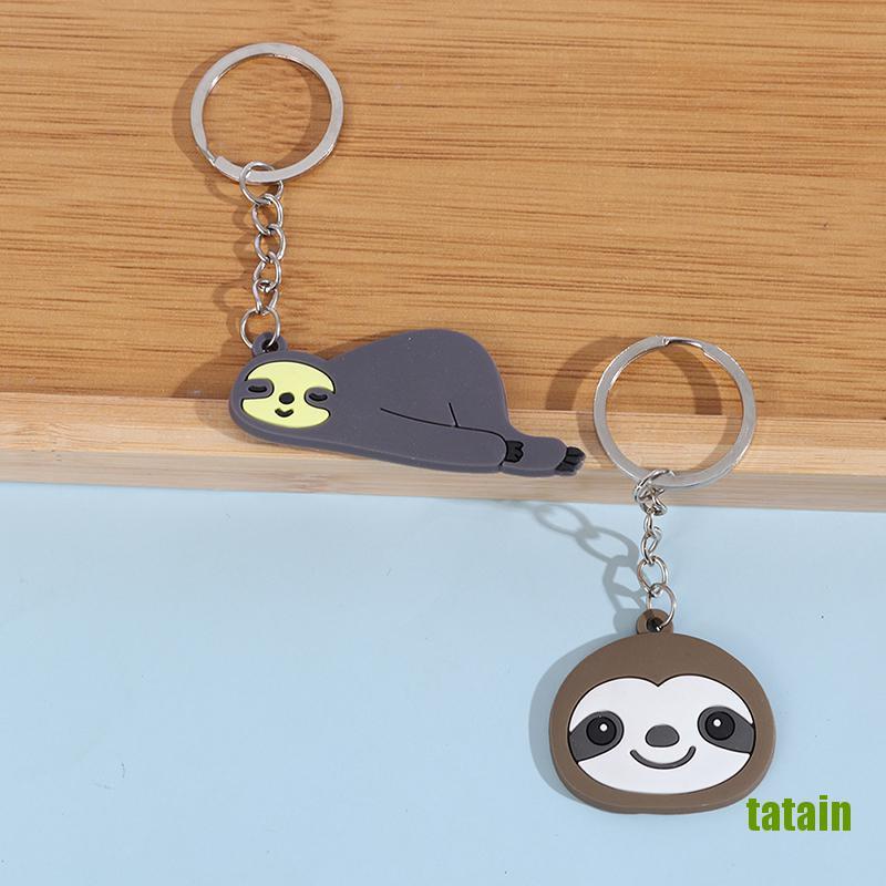 Móc Chìa Khóa / Điện Thoại Hình Chú Lười Bằng Pvc Độc Đáo Diy