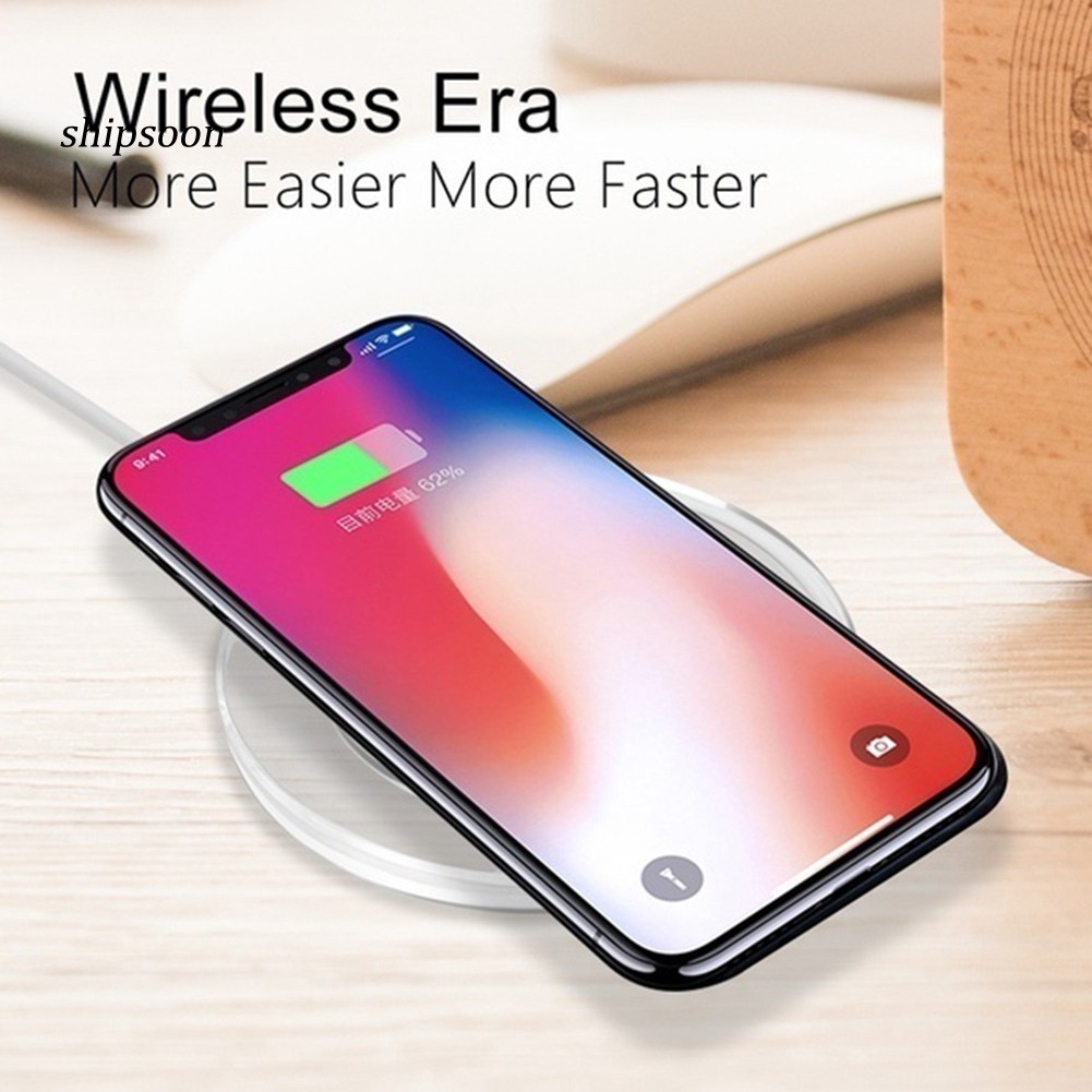 Đế sạc không dây Qi siêu mỏng thích hợp cho iPhone X Samsung Galaxy