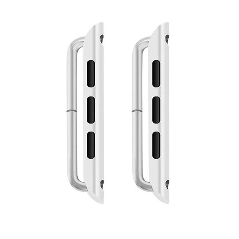 Set 2 Đầu Nối Chuyển Đổi Bằng Thép Không Gỉ Cho Apple Watch 44mm 40mm 42mm 38mm 45mm 41mm Iwatch 6 5 7 Se