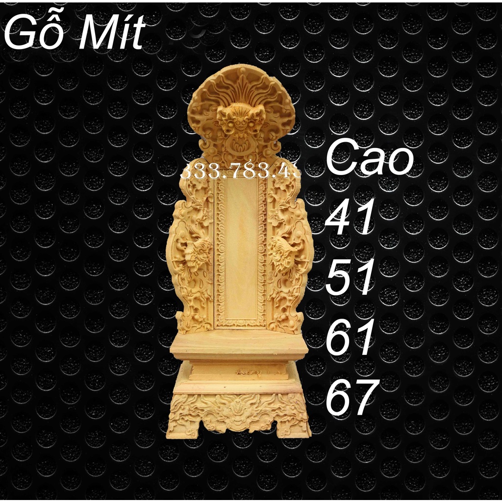 BÀI VỊ RỒNG THỜ GIA TIÊN MỘC PHONG THỦY GỖ MÍT