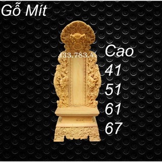 Bài vị rồng thờ gia tiên mộc phong thủy gỗ mít