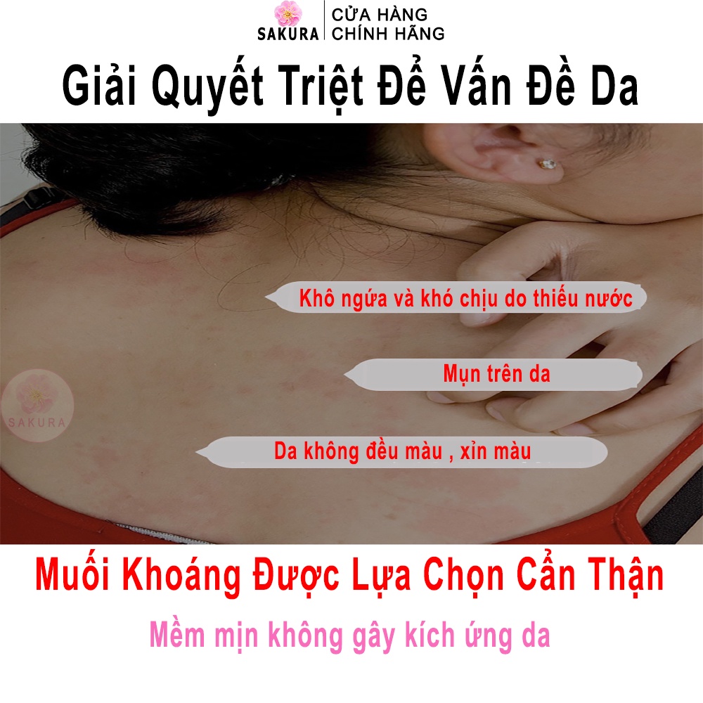 Muối tắm tẩy tế bào chết body toàn thân hoa quả trắng da tẩy da chết body HEYXI siêu HOT SAKURA H4 350g