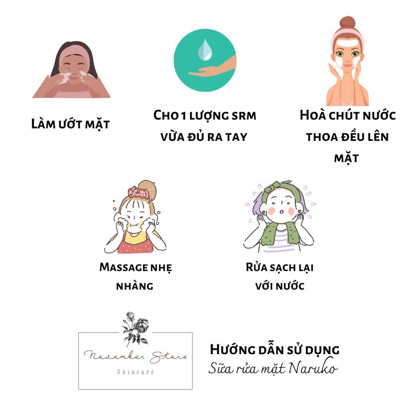Sữa Rửa Mặt NARUKO Làm Sạch Sâu Giúp Da Sáng Mịn & Thu Nhỏ Lỗ Chân Lông | BigBuy360 - bigbuy360.vn