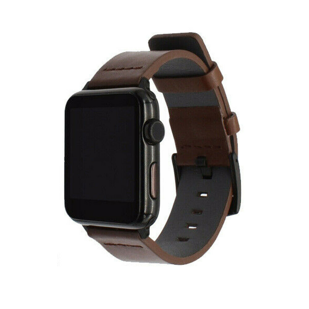 Dây đeo bằng da thật 40 / 44mm thích hợp cho đồng hồ Apple Watch Series 6 5 4 3 Se