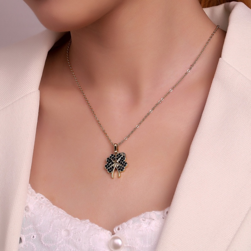 Vòng cổ Mặt Hoa Và Cỏ Bốn Lá Xinh Xắn Cho Nữ