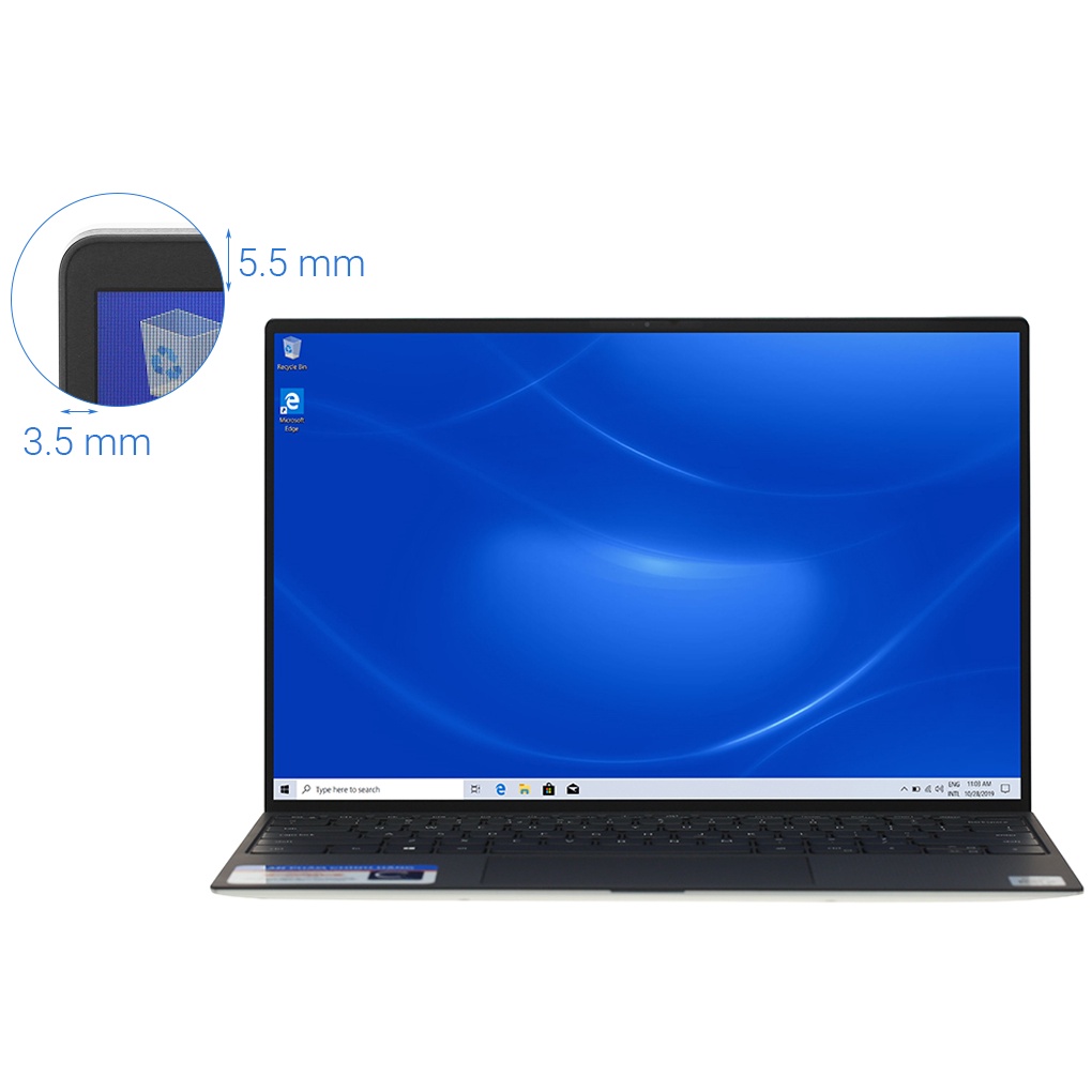 Laptop Dell XPS 13 9310 i5 1135G7/8GB/512GB/13.4"F/Cáp/OfficeHS/Win11//Bạc - Hàng chính hãng