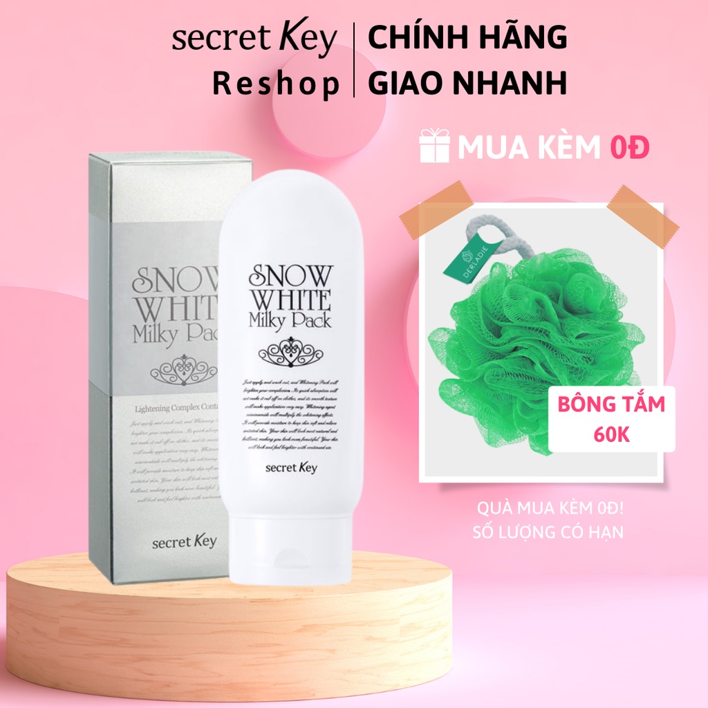 Kem dưỡng trắng toàn thân Secret Key Snow White Milky Pack (200ml)