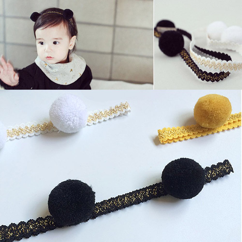 Băng đô đính bông vải dễ thương cho bé gái