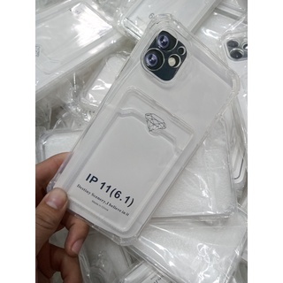 Điện thoại Iphone 11 ỐP lưng silicon trong suốt chống sốc tốt có túi đựng thẻ tiện dụng