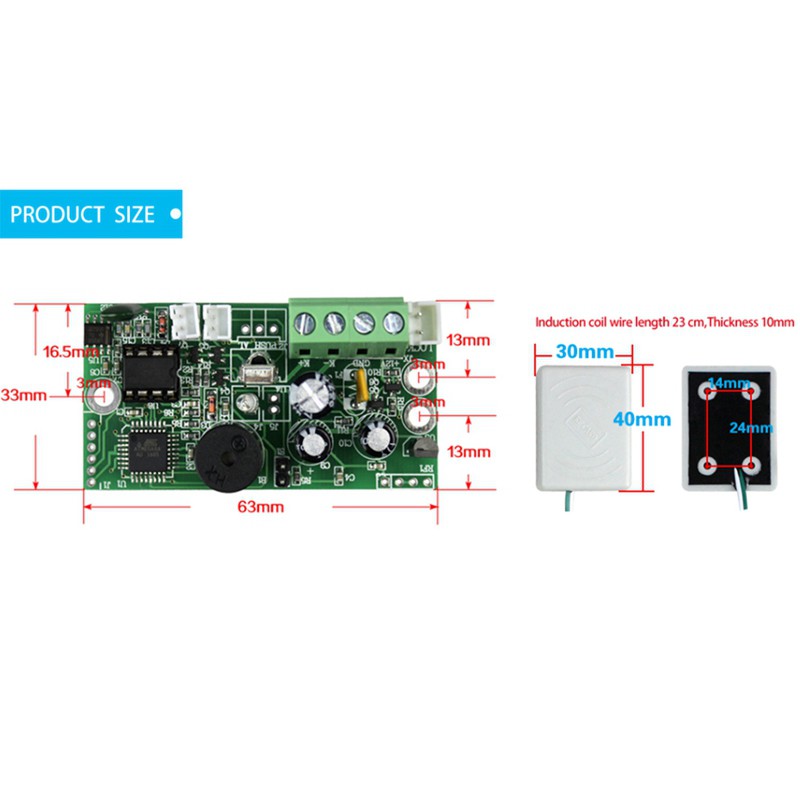 Bảng Mạch Điều Khiển Truy Cập Truy Cập 125khz Rfid Dc12V