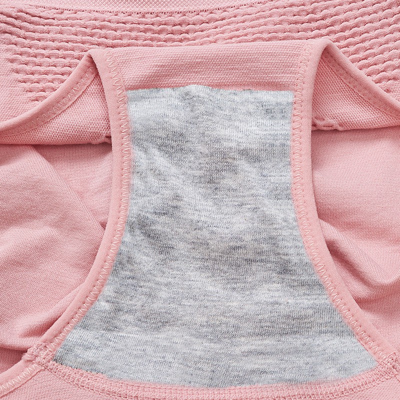Quần lót nữ cotton cạp cao co giãn 4 chiều có túi zip cho 40-55kg QL27