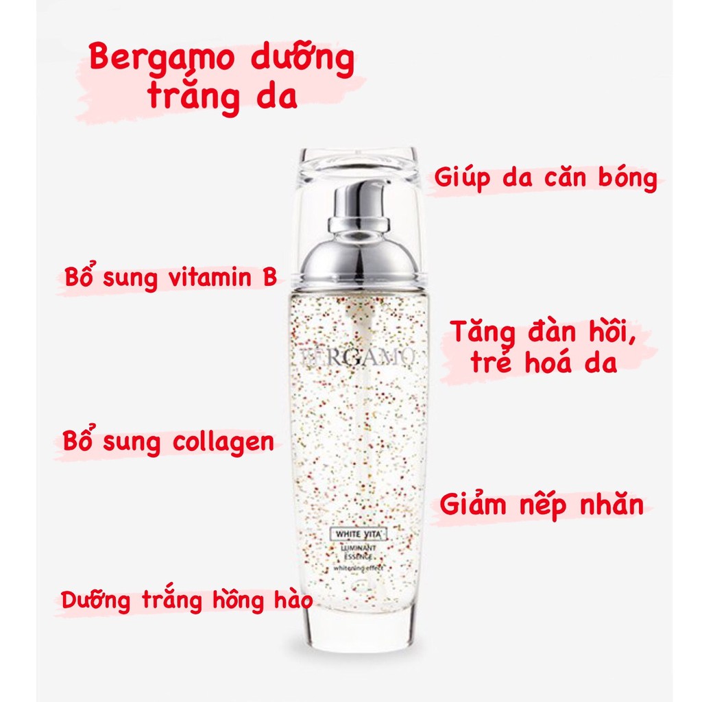 Tinh Chất Serum Bergamo Essence 110ml + 30ml + Kem Mặt Bergamo - Đủ màu