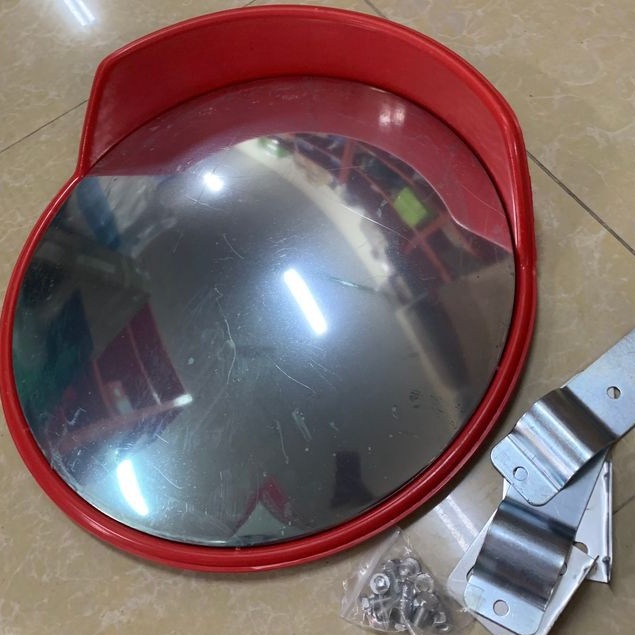 Gương Cầu Lồi Nhựa Có Mí 60mm Gương Nhựa Xóa Điểm Mù Có Mái Che