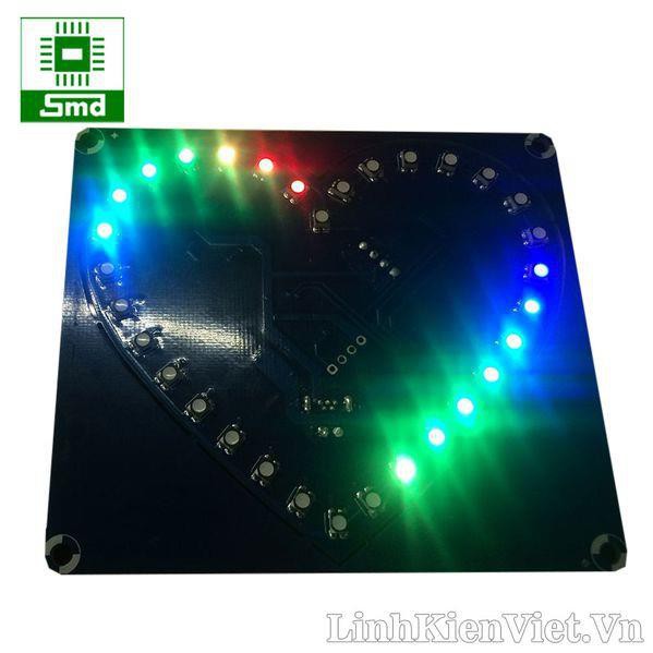 Bộ led Trang trí trái tim đa sắc RGB full hiệu ứng dùng để làm khung ảnh tặng bạn giá siêu đep