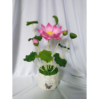 Chậu hoa sen đất sét size nhỏ cao 27cm