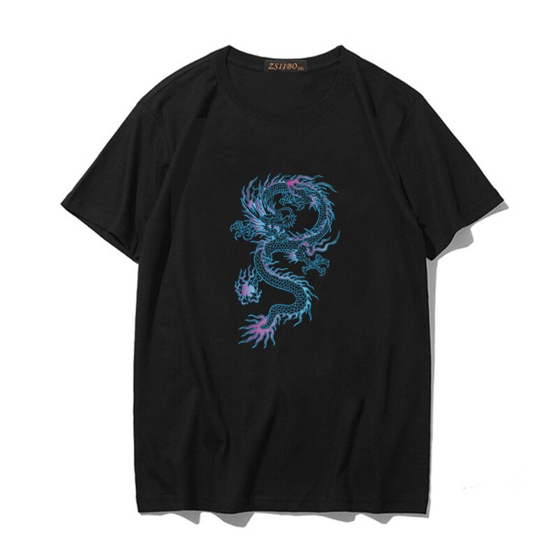 Áo thun nam nữ UNISEX chất cotton from in hình hoạ tiết rồng độc lạ