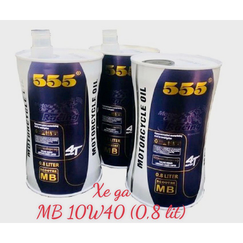 Nhớt xe máy hàng nhập Thái Lan 555 Racing, đạt tiêu chuẩn API SL