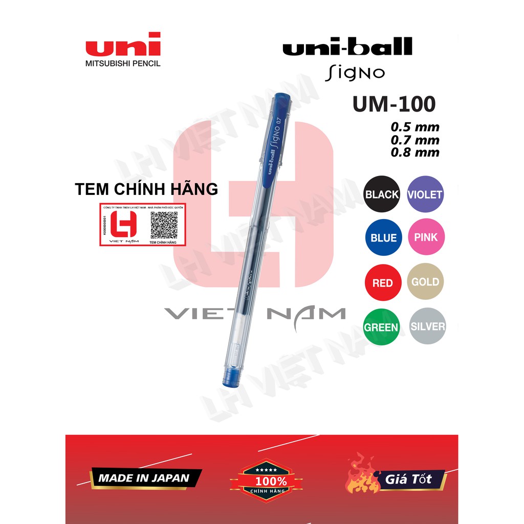 UM-100 (0.5mm) UNI-BALL Signo gel Bút mực