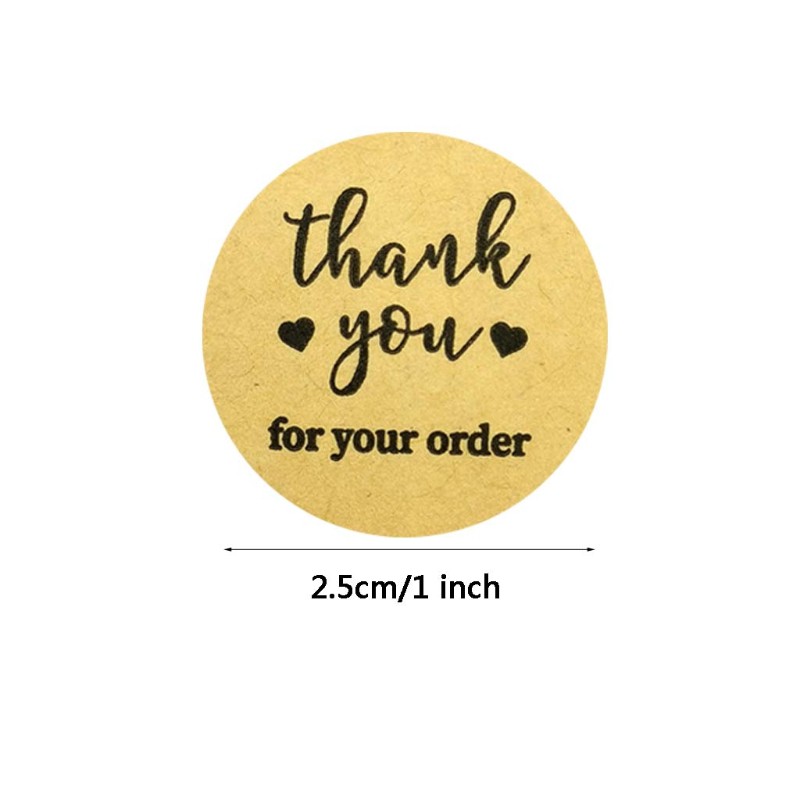 500 Nhãn Dán In Chữ Thank You For Your Order