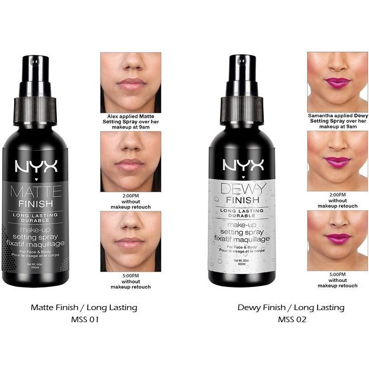 NYX - Xịt Khóa Lớp Makeup - NYX Matte / Dewy / Radiant Finish Long Lasting Setting Spray