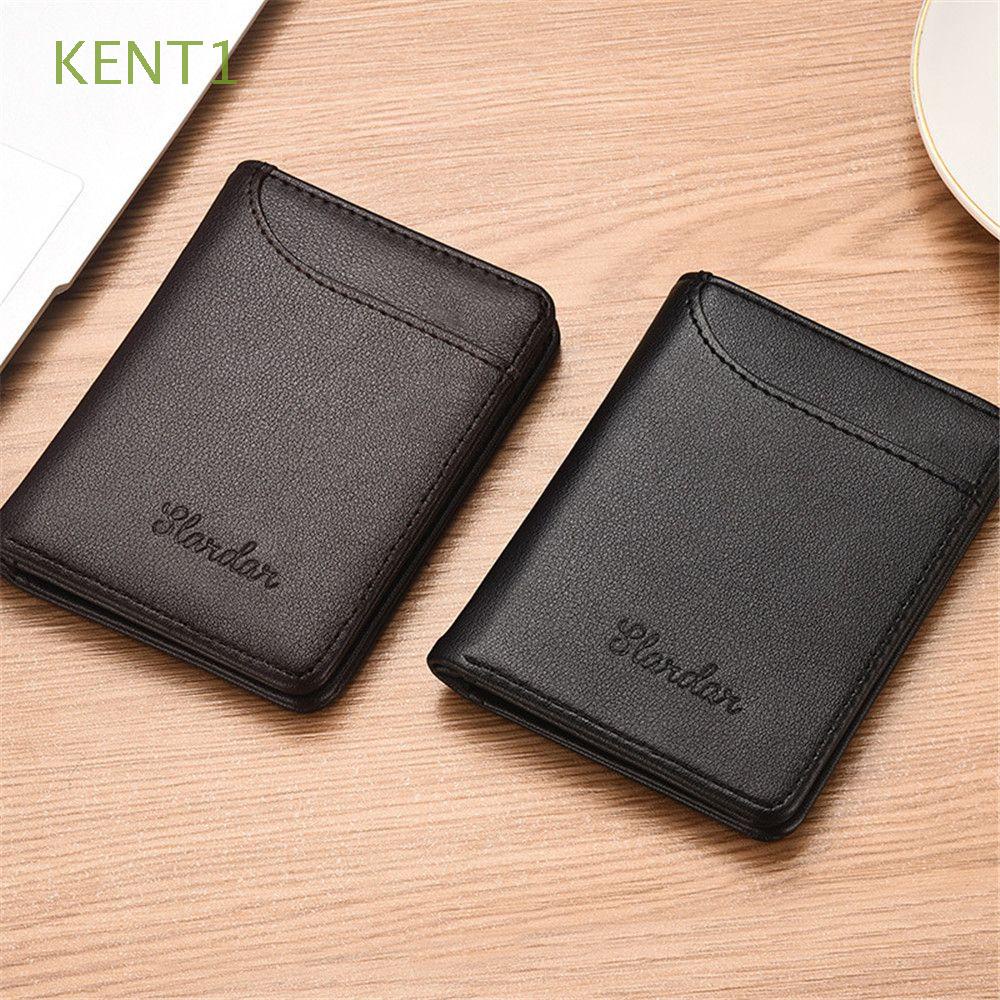 KENT1 business style PU leather men's wallet ultra-thin vertical small wallet