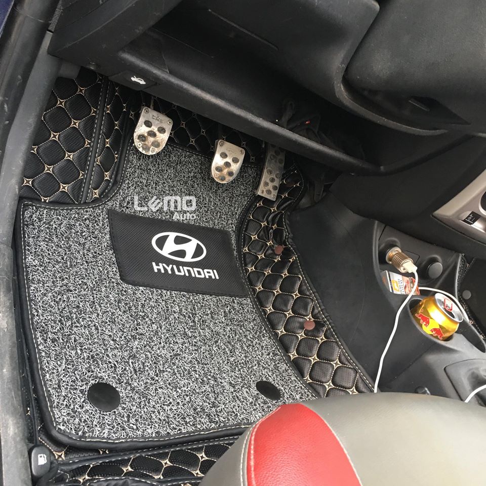 Thảm lót sàn ô tô 6D xe Hyundai Getz không mùi chống nước, trải kín sàn xe